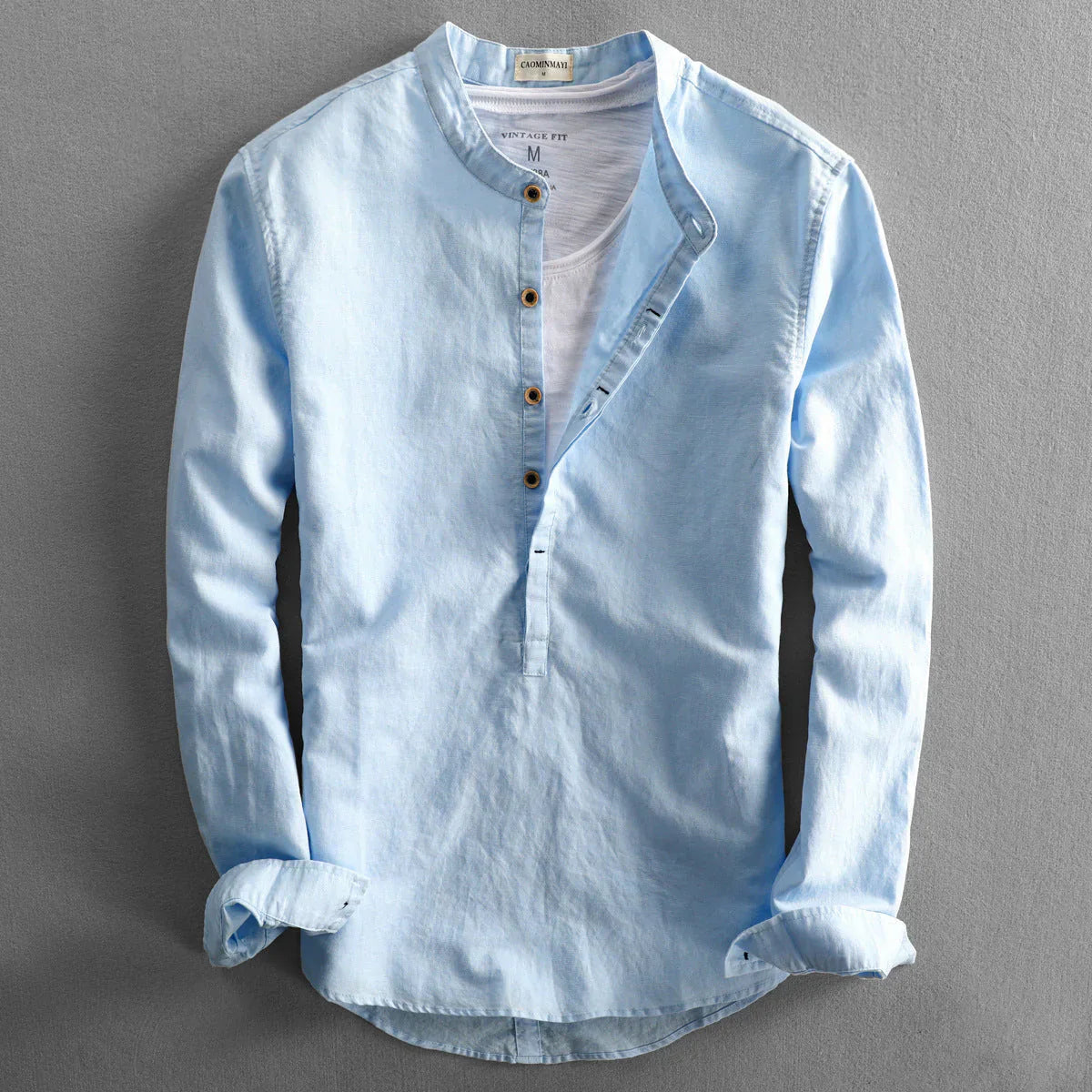 Men's Long Sleeve Linen Shirt (Pack of 4)